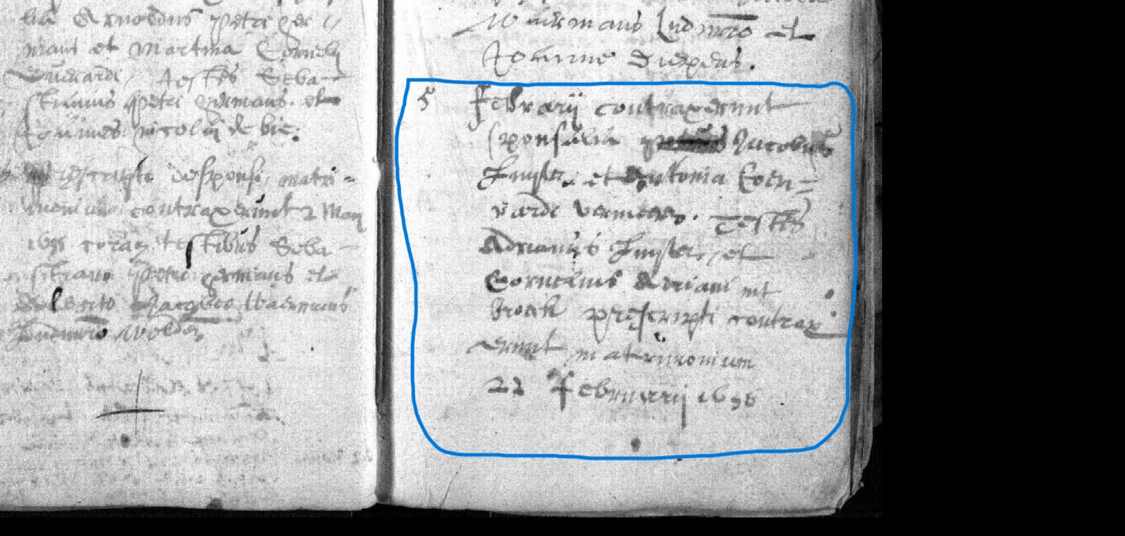 Klik voor foto in apart venster huwlijk_jacobus_petri_luijten_22-2-1656_weelde.jpg